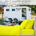 thumbnail image 2 of RV Twin 28” X 80” Sheet Set 600 Thread-Count 100% Egyptian Cotton 12-Inch Deep Pockets - Made for RV - Yellow Color, 2 of 7