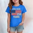 thumbnail image 2 of TOWED22 Girls Summer Tops Independence Day Patriotic Shirts American Flag Tee Tshirts for Kids Ages 2-8(Blue,11-12 Y), 2 of 5