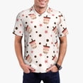 thumbnail image 1 of Fotbe Boba Milk Tea Camiseta Polo de Golf para Hombre con Estampado – Camisa Deportiva Transpirable con Cuello Abotonado-Large, 1 of 6