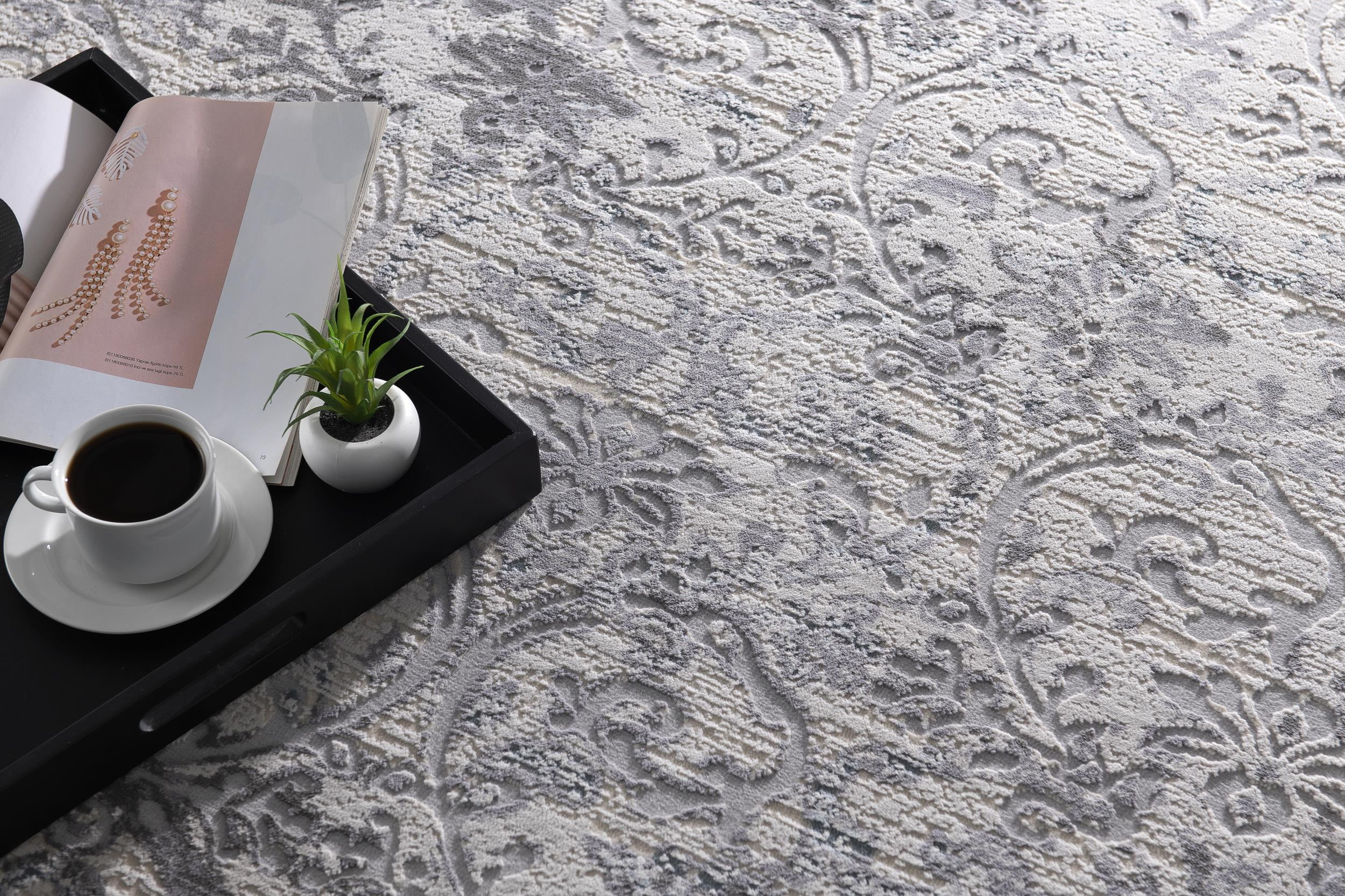Rug Branch Oasis Collection Tapis moderne damassé