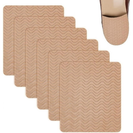 6Pcs Rubber Shoe Soles Thick 3.8x3.2 Inch Non Slip Shoe Pads Shoe Sole Bottom Protector Burlywood Shoes Bottom Repairing Material Resistant Sole Sheet for Women Men Shoes