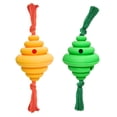 thumbnail image 4 of CSChome Dog Toy For Gum Massage Interactive Dog Toy Ball with Rope Honeycomb Shape Multi-functional Food Dispensing Outdoor Play Toy, 4 of 7