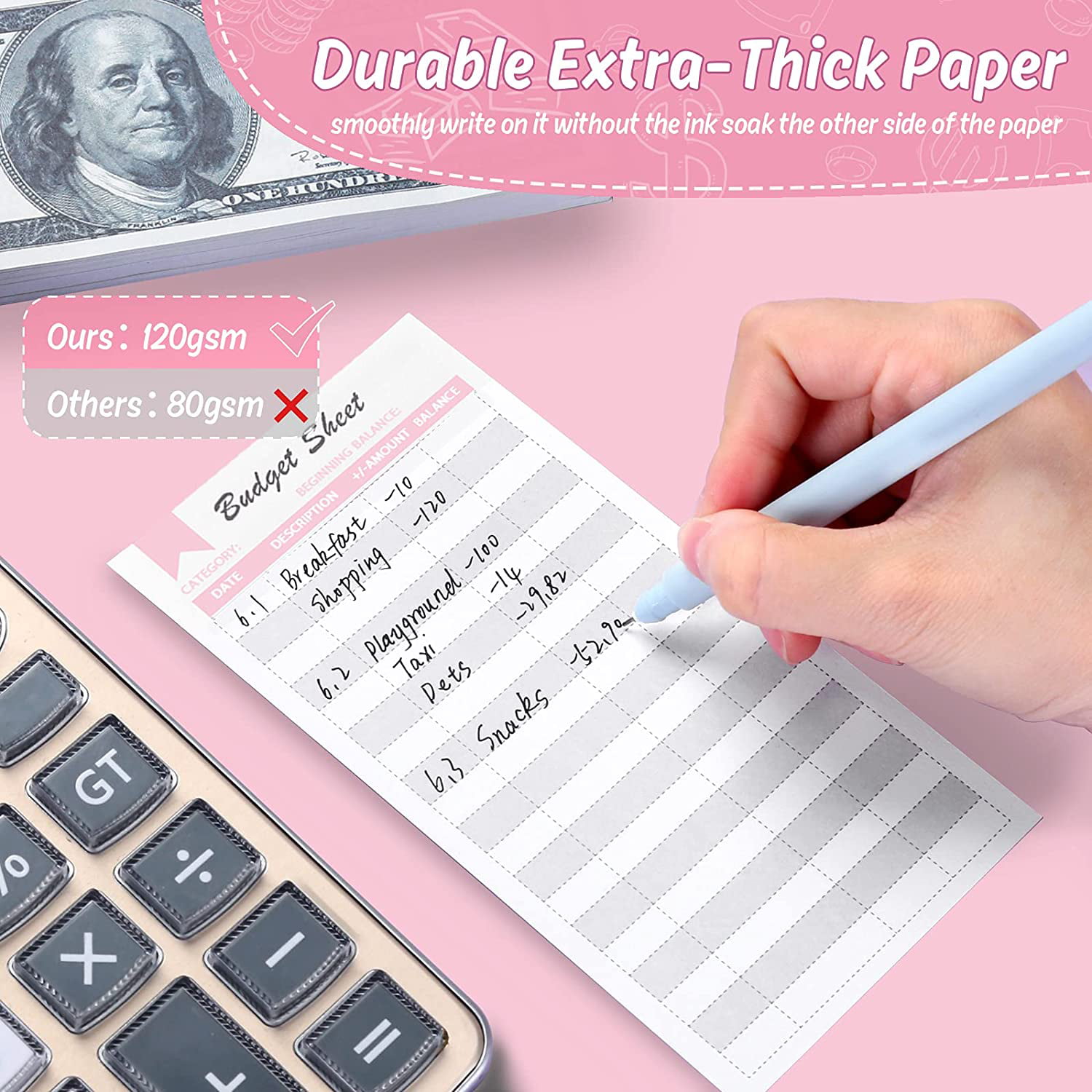  PATIKIL A6 Budget Sheets, 12 Pack 6-Hole Expense Tracker Money  Tracking Sheet for Budgeting Cash Envelope Planner Wallet, Assorted Colors  : Office Products