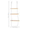 thumbnail image 2 of HEALEEP Kids Rope Ladder Hanging Rope Ladder Durable Wood 1Pack, 2 of 8