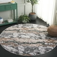 thumbnail image 2 of SAFAVIEH Alenia Crawford Abstract Area Rug, Grey/Blue, 6'7" x 6'7" Round, 2 of 7