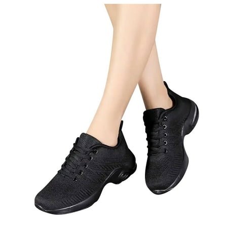 Fauean Womens Casual Shoes Versatile Comfortable Lace up Sneakers Outdoor Walking Shoes Black Size 41