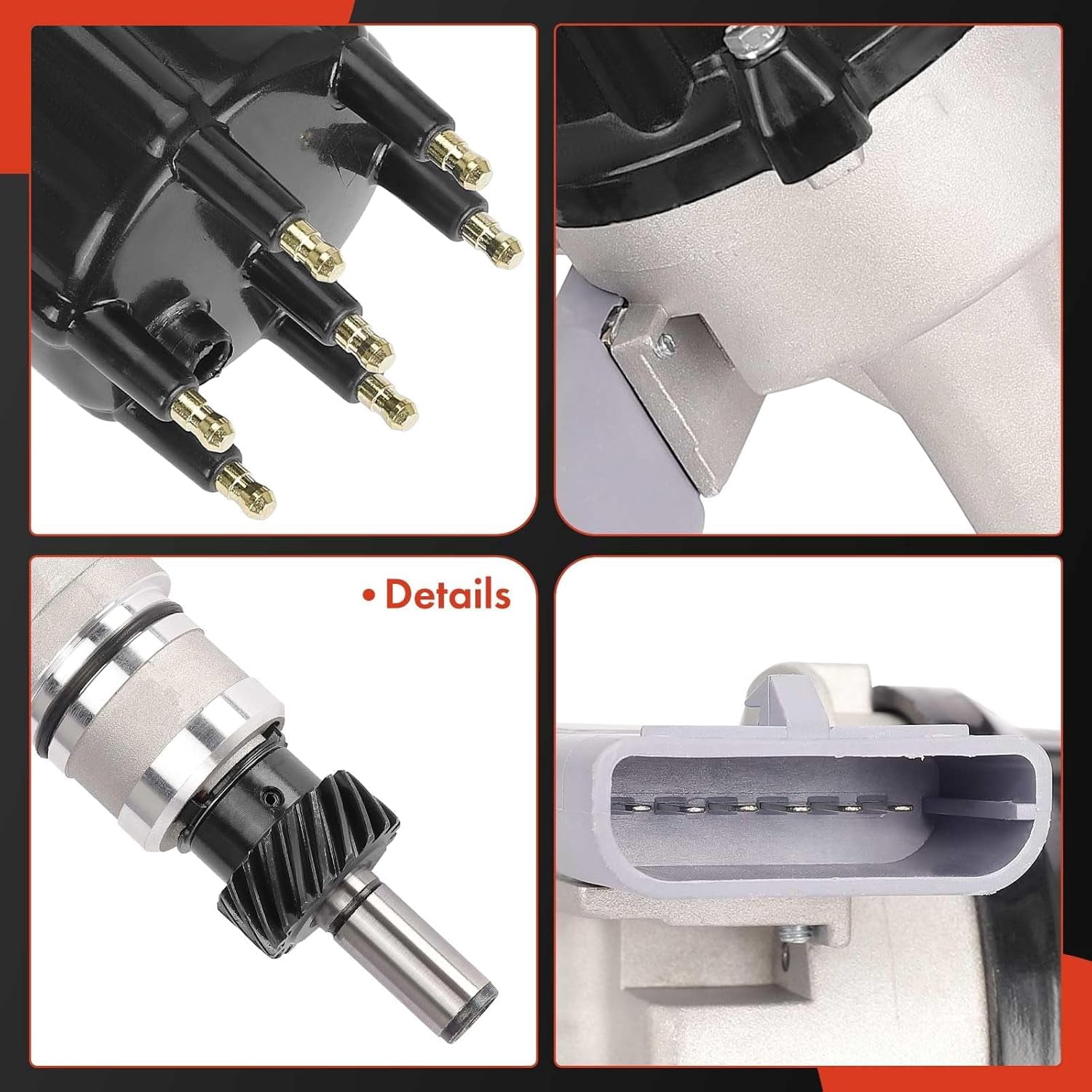 A-Premium Ignition Distributor with Cap and Rotor Compatible with Ford Ranger 1986-1989/1991-1992, Bronco II 1986-1990, 2.9L, Naturally Aspirated
