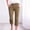 c002Brown, variant on LNWUY Women's Capris Pull-On Stretch Straight Leg Elastic Waist Cropped Dress Pants with Pockets for Golf Yoga Office Business Work Brown XXL