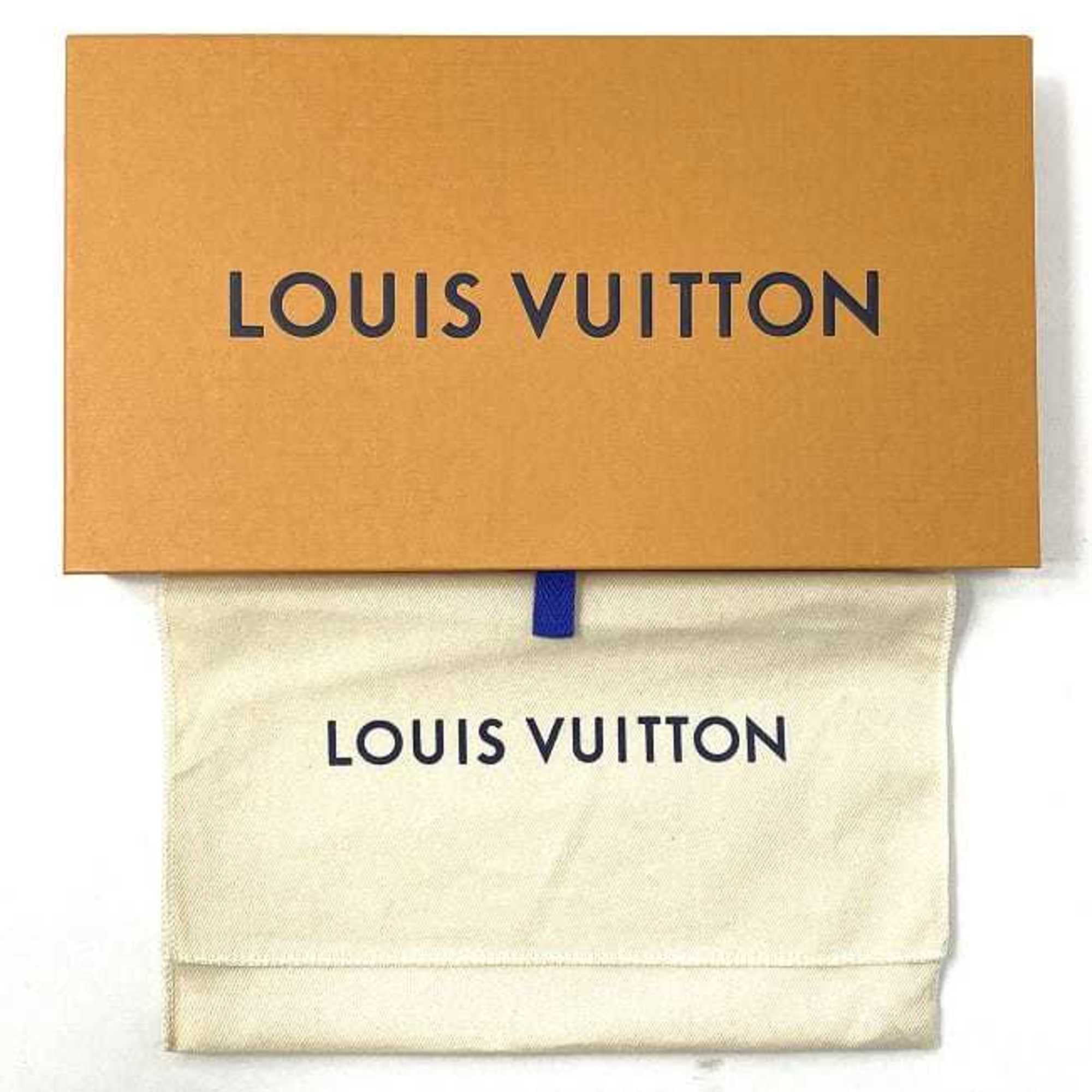 Authenticated Used Louis Vuitton Long Wallet Zippy Organizer Navy Neon Red  Monogram Ink Upside Down M62931 Canvas CA2118 LOUIS VUITTON Kim Jones