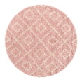 thumbnail image 3 of Unique Loom Trellis Shag Collection Area Rug - Ruth (5' 3" Round Light Pink/Ivory), 3 of 12
