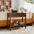 thumbnail image 4 of Costway Console Table 38" Narrow Accent Sofa Table with 2 Drawers & Bottom Storage Shelf, 4 of 10