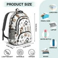 thumbnail image 5 of Bulldog Dog and Footprints Backpack for School,Cute School Bag,Schoolbag with Adjustable Shoulder Straps & Padded Back,16.9 Inch, 5 of 5