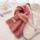 thumbnail image 4 of Bufanda de lana 2024 para invierno, cálida, gruesa, sólida, de cachemira, a la moda, chal de punto, cuello suave, babero a prueba de frío para hombres y mujeres, 4 of 4