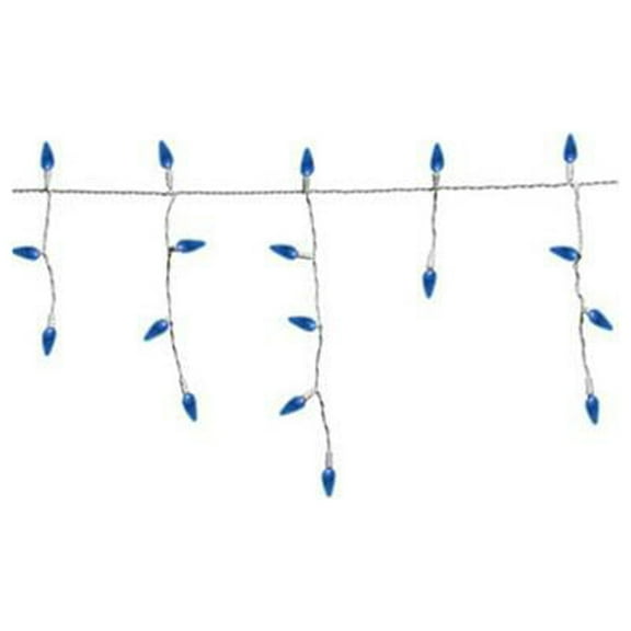 Christmas Lights Set, Blue Icicle Led, 105 Ct., Noma, 47693-88