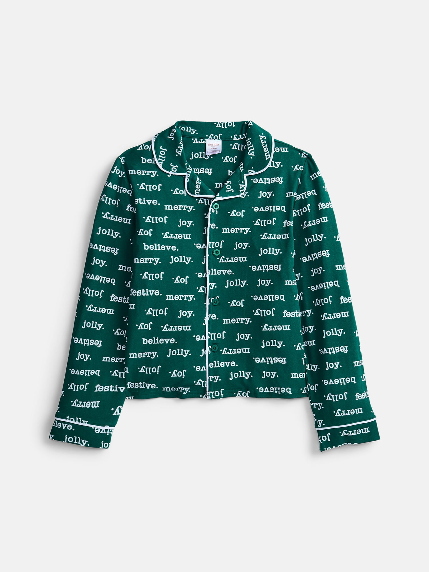 Holiday Time Matching Family Sleepwear Unisex Kids Top and Pants Set, 2-Piece, Sizes S-XL