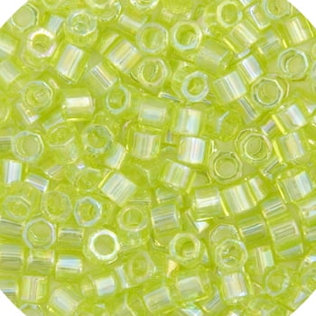Miyuki Delica 10/0 Coupe 5.2gms DB0174 Perles de Rocaille Japonaises - Chartreuse Transparente AB - D174