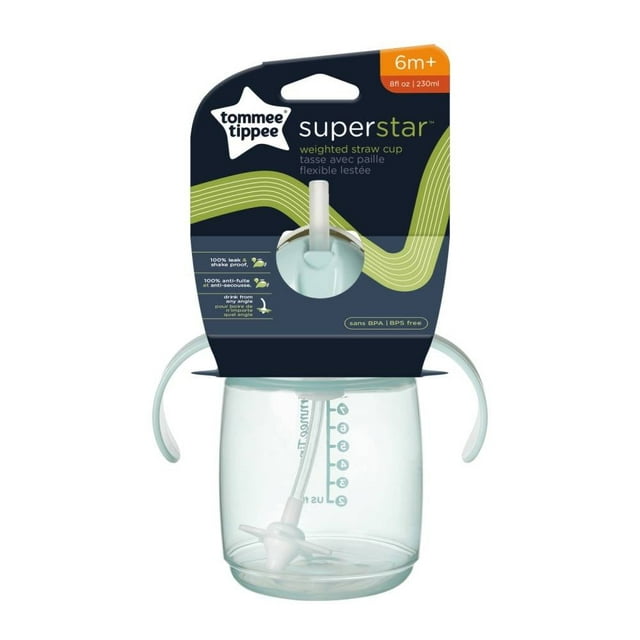 Vaso con Contrapeso Tommee Tippee Starter Straw 10oz, Verde