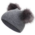 thumbnail image 1 of Children Hat Toddler Kids Baby Newborn Warm Winter Wool Hat Knit Beanie Baby Boys Girls Fur Balls Pom Pom Hat 1-3Y Drop ShippingRose RedChina He Qiyong unisex, 1 of 1