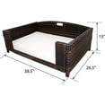Iconic Pet Rectangular Elevated Rattan/ Wicker Pet Furniture for Dogs / Cats