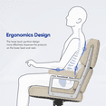 thumbnail image 5 of Raffle Pinker Genuine Leather Office Chair Executive Chair Ergonomic Desk Chair with Lumbar Support,Adjustable Swivel, White, 5 of 11