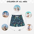 thumbnail image 6 of FORMRS Boys Swim Trunks Quick Dry Mesh Lining Beach Boardshorts, Sizes XS-XL, Green Jellyfish Pattern, 6 of 7