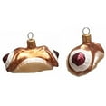 thumbnail image 2 of Cannoli Pastry Dessert Polish Glass Christmas Ornament Set of 2 Decorations, 2 of 5