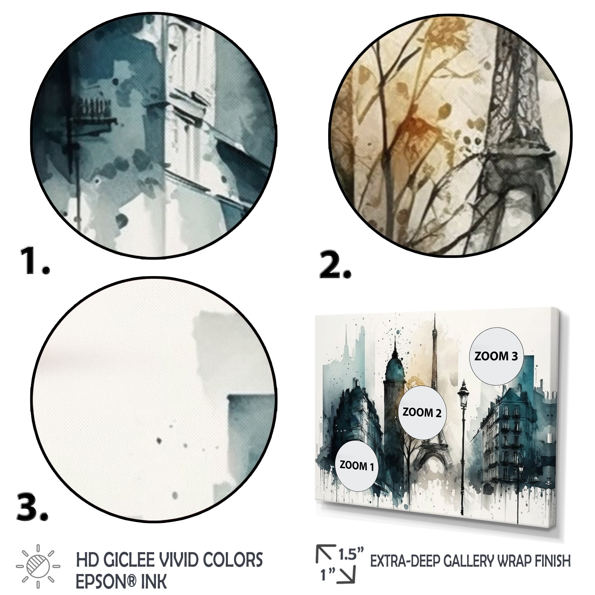 Designart Paris In The Fall I Canvas Wall Art