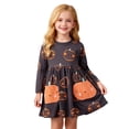 thumbnail image 3 of YUEHUA Halloween Dress for Children Little Girls, Shiny Tulle Skirt with Lace Sleeve, Elegant Puffed Sleeve Autumn Festival Dress for 4-6, 3 of 8