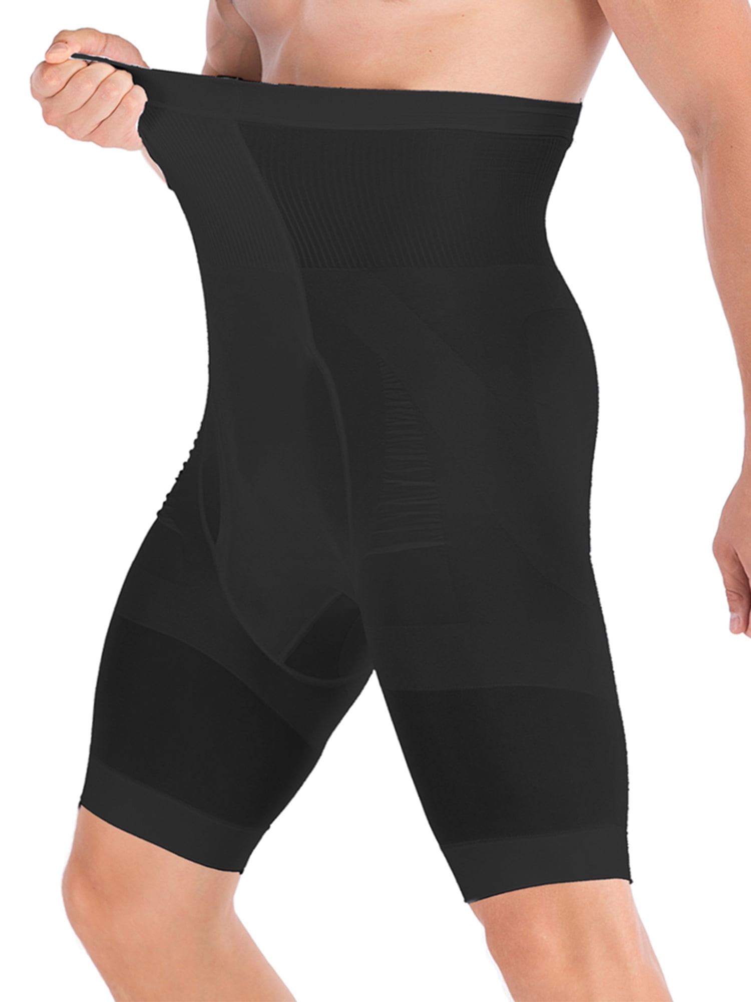 Men's High Waist Tummy Control Slimming Shorts Body Shaper Trimming