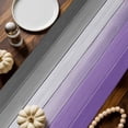 thumbnail image 2 of Purple Grey Cotton Linen Table Runner, Washable Table Runners for Kitchen, Dining Room, Holiday, Home Party Table Decor, 13x72 Inches, 2 of 9