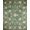 Moss Green, Pattern 13, variant on Design&I 8'x10' Washable Area Rug Oval Vintage Dining Trailing Vine Border Scroll Farmhouse Table for Living Room, Family Extra Large Skid-Resistant Low Profile