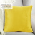 thumbnail image 2 of Nestl Velvet Throw Pillow Covers Solid Square Soft Decorative Pillow Cover for Sofa, 22" x 22", Yellow, Pack of 4, 2 of 8