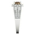 thumbnail image 3 of Halo Engagement Ring for Women - 1.83ct Simulated Champagne Diamond in 14K White Gold Promise Ring, 3 of 6