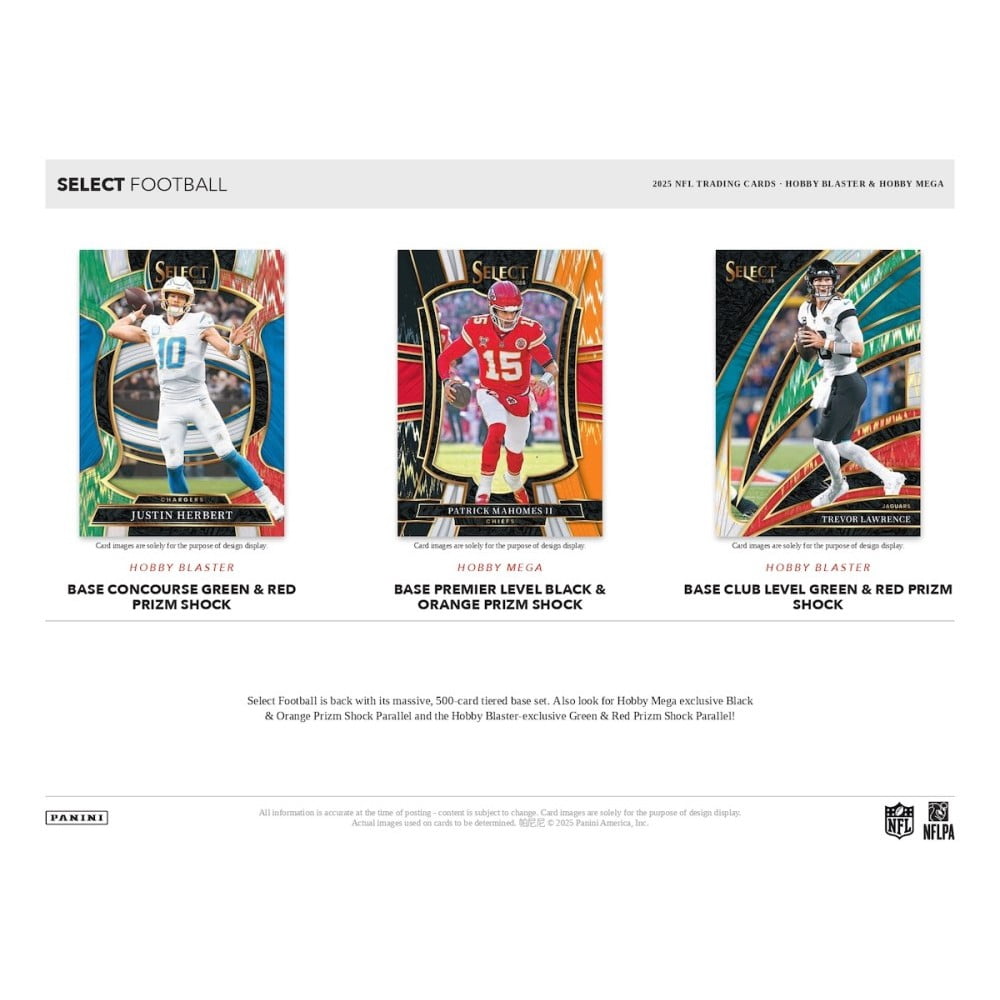 2025 Panini Select Football Blaster Box - Case of 20 Boxes