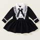 thumbnail image 2 of Odeerbi 2-8 Años Niñas Vestido Manga Larga Encaje Algodón Línea A Primavera Otoño Vestido Princesas Lazo Niños Cuello Redondo, 2 of 9