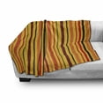 thumbnail image 3 of Abstract Soft Flannel Fleece Throw Blanket, Vertical Colorful Straight Lines Geometric Vibrant Stripes Design, Cozy Plush for Indoor and Outdoor Use, 60" x 80", Orange Marigold Burgundy, by Ambesonne, 3 of 6
