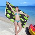 thumbnail image 6 of Dreamtimes Cute Green Frogs Beach Towel Lightweight Compact Oversized Travel Towels Super Absorbent Quick Dry Towel for Swimming Camping Holiday, 6 of 7