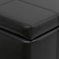 thumbnail image 3 of Simpli Home Amelia 34" Transitional Rectangle Ottoman Bench in Black Faux Leather, 3 of 14