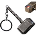 thumbnail image 1 of SIMBAE Cool Metal Hammer Lighter,Keychain Mini Vintage Texture Rechargeable USB Electronic Lighter,Windproof Touch Double-Sided Ignition,Suitable for Man (Bright Color), 1 of 7