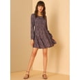 thumbnail image 3 of INSPIRE CHIC Robes à Volants pour Femmes Robe Babydoll à Col Noué, 3 of 6