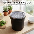 thumbnail image 5 of Stainless Steel Insulated Ice Bucket with Lid & Handle, Large Capacity Beverage Cooler for Beer, Wine & Ice, Double Wall Ice Bucket for Party, Patio, Outdoor Use, Black, 5 of 8
