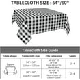 thumbnail image 2 of Square Tablecloth 60 x 60 Inch, White Black Buffalo Check Plaid Square Table Cloth Reusable Table Cloth Kitchen Tablecloths for Dining, Party, Buffet, Wedding, 2 of 8