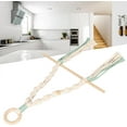 thumbnail image 4 of Nvzi Paper Towel Holder Simple Elegant Boho Paper Towel Hanger Easy Installation Cotton Rope Macrame Toilet Paper Holder Towel Rack for Bathroom Kitchen Office(Green), 4 of 5