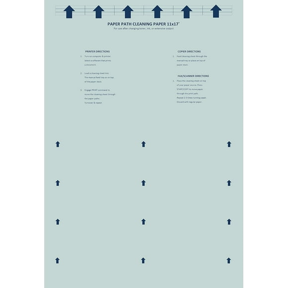 Feuille de Nettoyage pour Imprimante Laser et Jet d'Encre Format Tabloïde (11 x 17 Pouces) 5 Feuilles