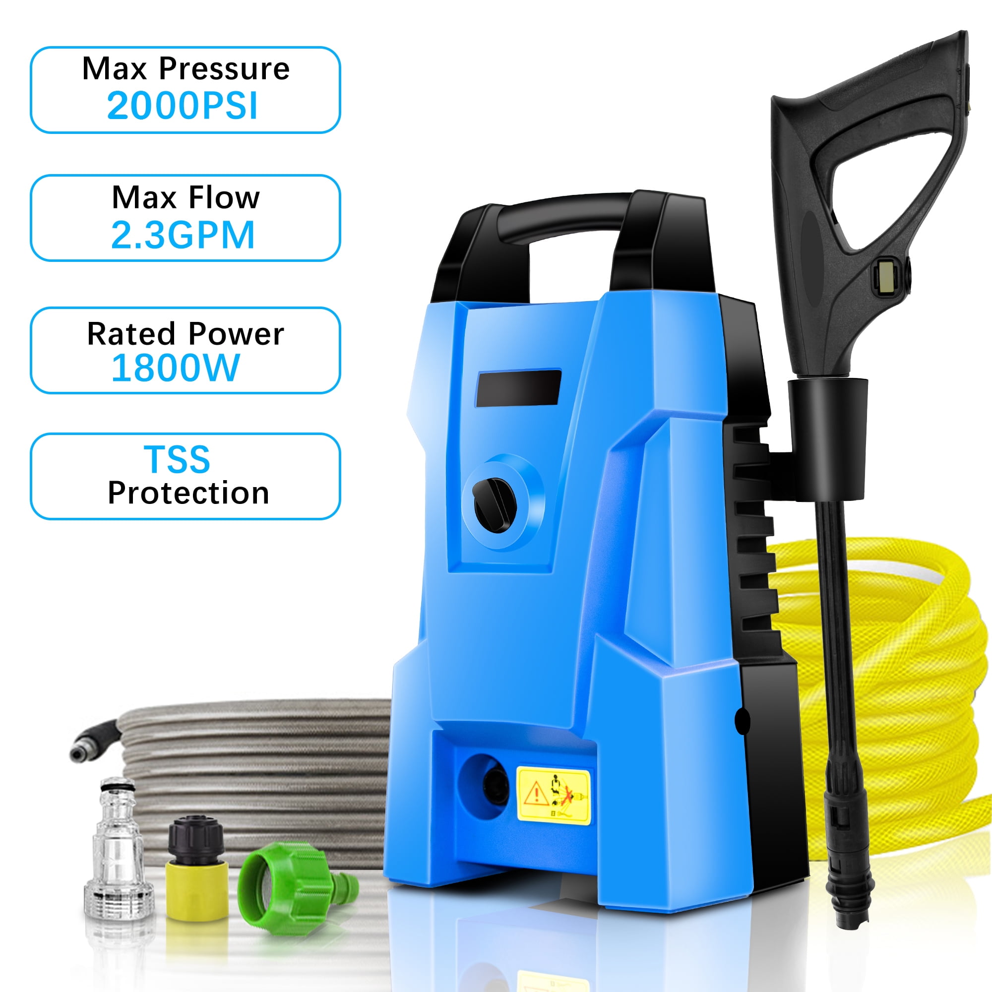 SUGIFT 2000PSI 2.3GPM Electric Pressure Washer 1800W High Pressure