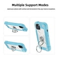 thumbnail image 4 of JTCASES for iPhone 13 Mini Case, Heavy Duty Protection Hybird PC Silicone 360° Rotating Ring Bracet Magnetic Car Mount Fully Coverage Slim Non-Slip for iPhone 13 Mini, Lightblue, 4 of 6