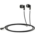 thumbnail image 4 of Black Earbuds 10 Pack Headphones, Stereo Sounds in-Ear Tangle Free Wired Earphones Compatible with iPhone, iPod, iPad, MP3, Samsung, and Most 3.5mm Jack, Bulk Wholesale Affordable Headphones, 4 of 6