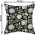 thumbnail image 6 of Black White Floral Pillow Covers 18x18 Inch 2 Pcs Spring Vintage Flower Decor Throw Pillows Boho Rustic Seasonal Outdoor Farmhouse Decoration Pillowcase Linen Cushion Cover for Couch Sofa Bed, 6 of 6