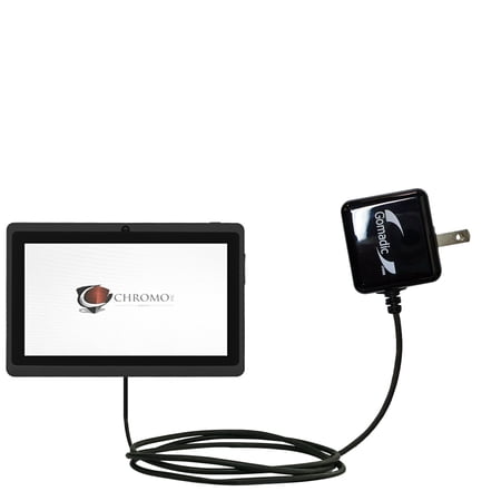Gomadic Intelligent Compact AC Home Wall Charger suitable for the Chromo Inc 7 Inch Android Tablet - High output power with a convenient, foldable plu