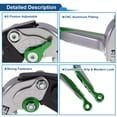thumbnail image 4 of Palancas de freno y embrague cortas y largas para Kawasaki ZZR600 2005-2009, palanca de freno ajustable de motocicleta, aleación de aluminio, mango de titanio con extremo verde, 4 of 6